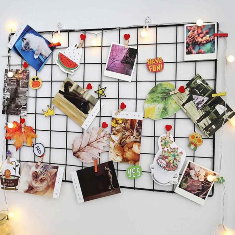 Tấm Lưới Trang Trí Treo Tường,Tấm Lưới Thép Lắp Ghép loại 1 ( Tặng đinh 3 chân)