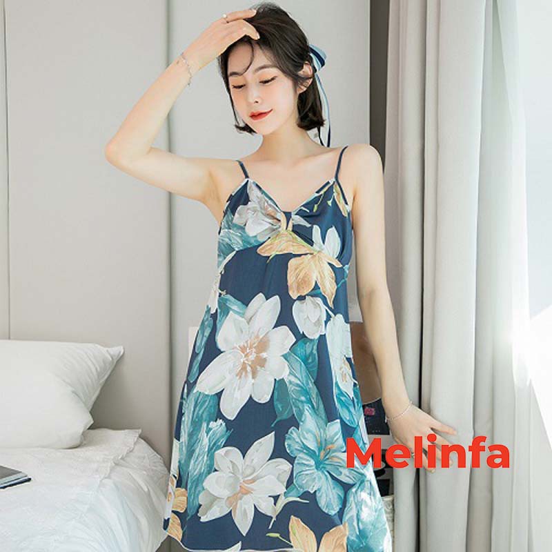 Váy ngủ hai dây nữ phong cách nữ tính chất cotton lanh thoáng mát nhiều màu mã VAV0151 | BigBuy360 - bigbuy360.vn
