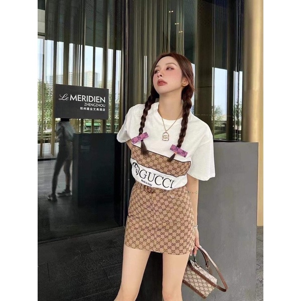 ✔ 𝗙𝗥𝗘𝗘 𝗦𝗛𝗜𝗣   SÉT GU.CCI MIX CHÂN VÁY SIÊU ĐẸP BỘ NÀY MẶC ĐI UỐNG NC ĐI ĂN CƯỚI ĐÚNG LÀ HẾT Ý A