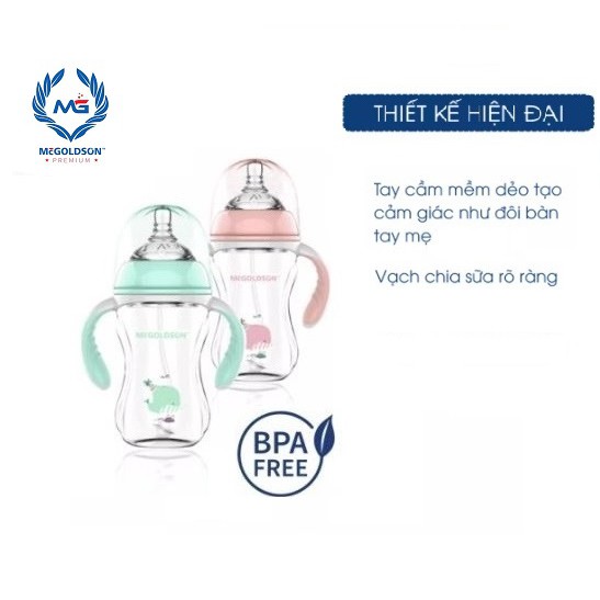 Bình sữa PP Cổ Rộng McGOLDSON 180mL
