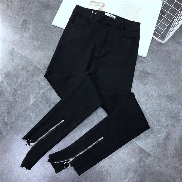 {Order5-7 ngày}Quần bò khóa ống khoen tròn cá tính | BigBuy360 - bigbuy360.vn