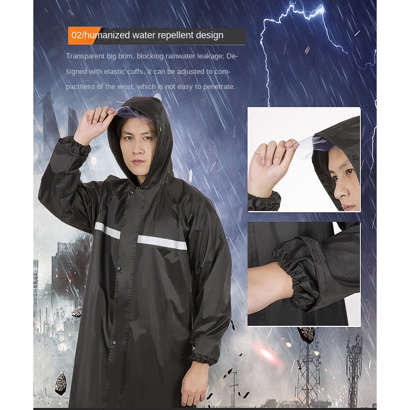 Áo Mưa Vải Oxford Phản Quang Dành Cho Người Lớn