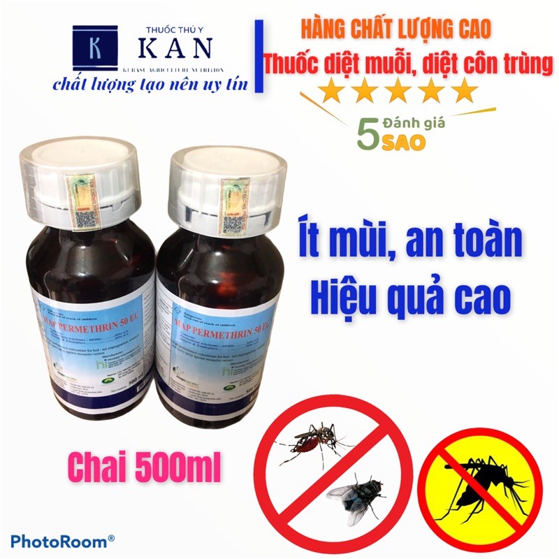 Chế phẩm diệt muỗi, ruồi, kiến và côn trùng các loại premethrin Anh quốc chai 500ml