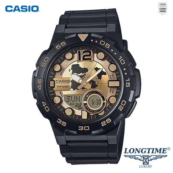 Đồng Hồ Nam Casio Dây Nhựa Trẻ Trung AEQ-100BW-9AVDF Chính Hãng