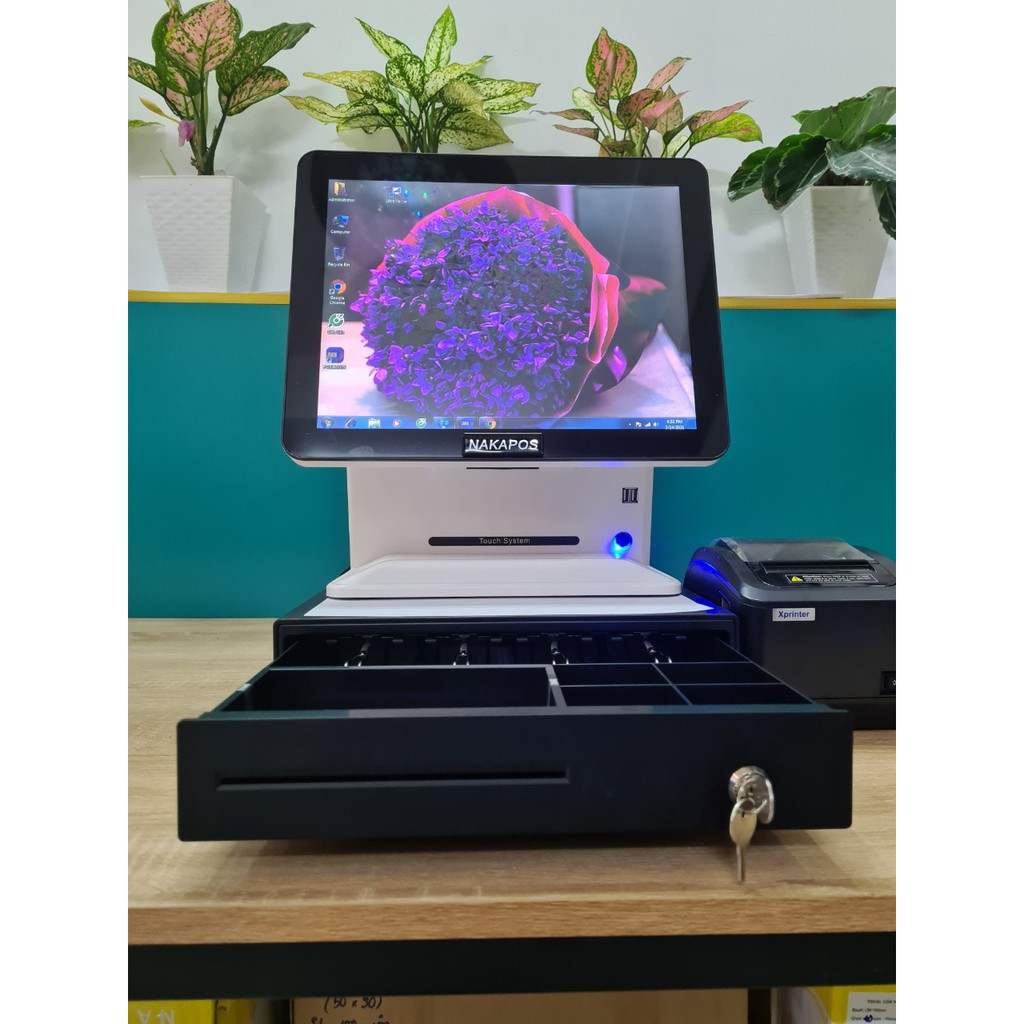 Trọn bộ máy bán hàng cảm ứng. Máy Pos chính hãng NAKAPOS 8989 | BigBuy360 - bigbuy360.vn
