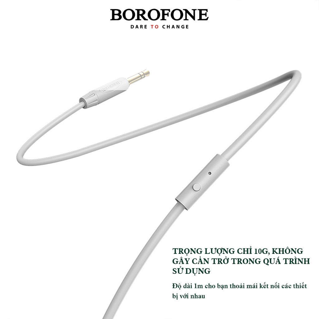Cáp truyền dữ liệu/kết nối âm thanh BOROFONE AUX BL5 có mic - AK Mobile