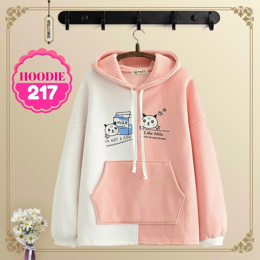 ÁO HOODIE PHỐI MÀU CỰC XINH AHD217 ⚡100% ẢNH THẬT⚡HOODIE NỮ XINH XẮN | BigBuy360 - bigbuy360.vn