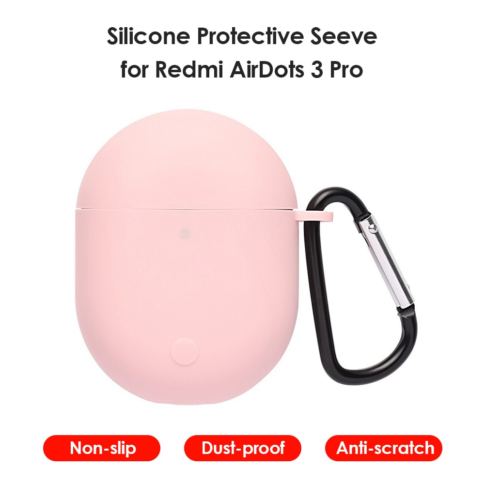 Vỏ bảo vệ hộp sạc tai nghe Xiaomi Buds 3 Pro Redmi AirDots 3 Pro bằng silicon mềm kèm móc