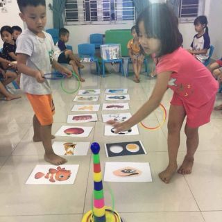 Ném vòng bộ chữ câu cá vòng xoay