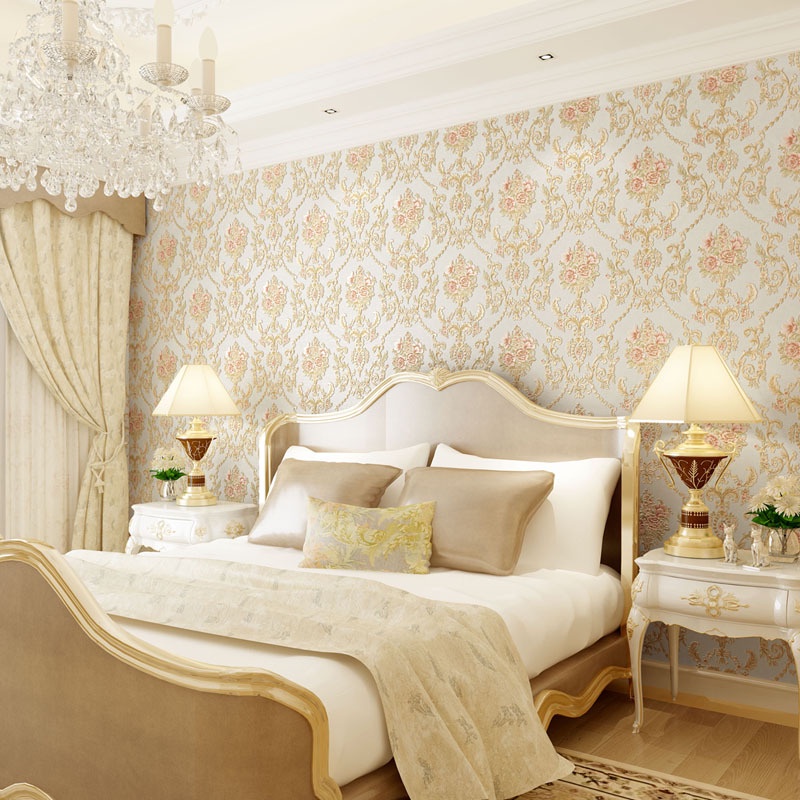 Giấy Dán Tường Họa Tiết Dập Nổi 3D Phong Cách Mỹ Chống Thấm Nước Trang Trí Phòng Khách/Phòng Ngủ