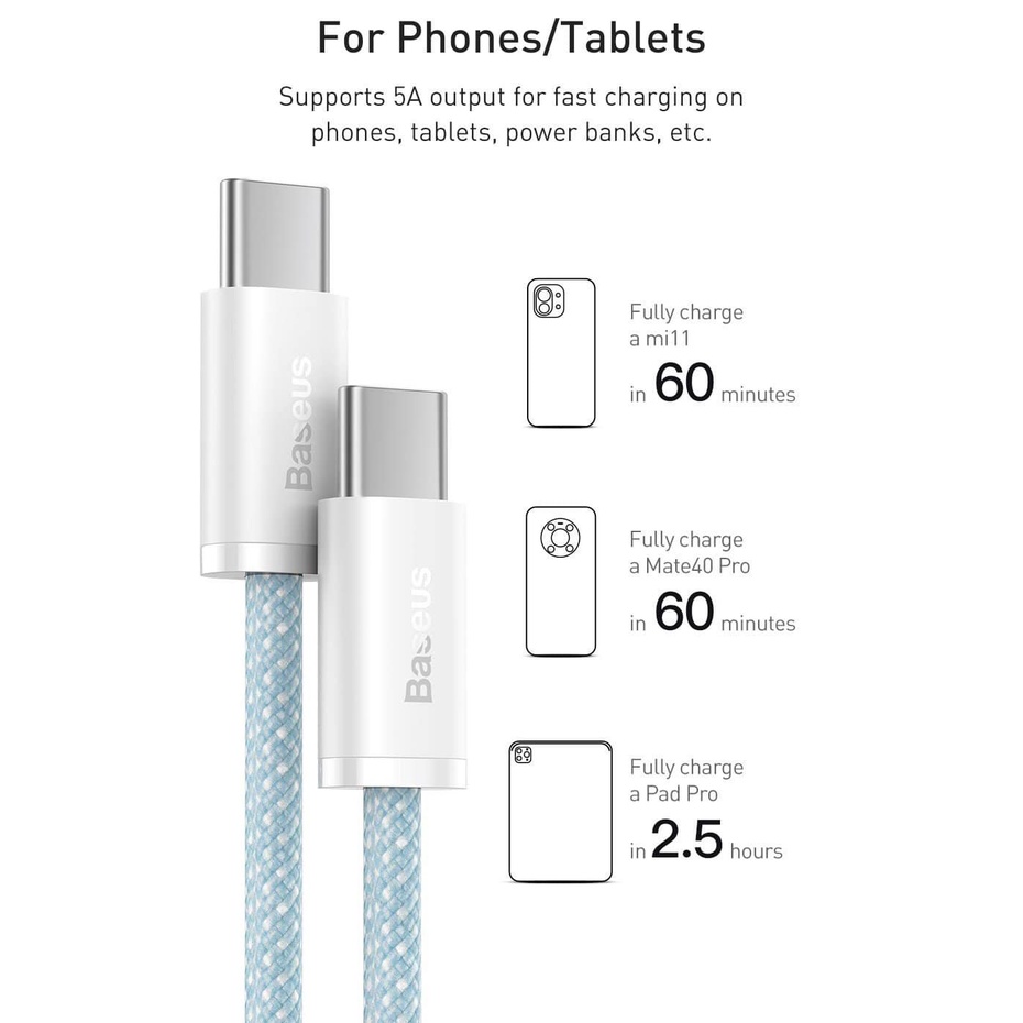 Cáp Sạc Baseus Dynamic Series Fast Charging Data Cable Type-C to Type-C 100W SIÊU NHANH