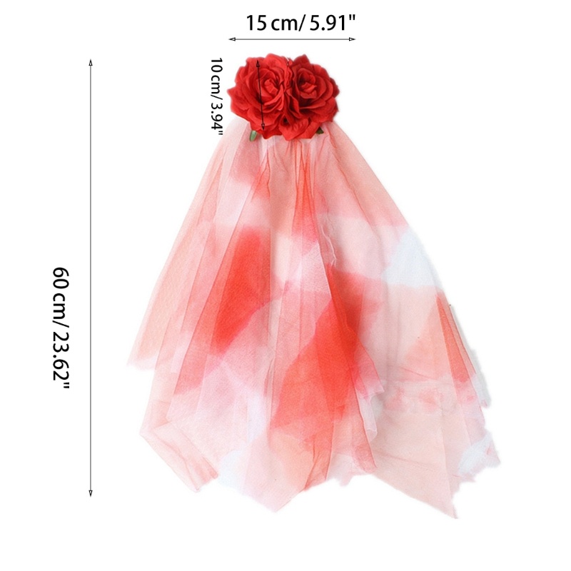 Trâm Cài Tóc Bằng Sợi Lưới Ngắn Hóa Trang Cô Dâu