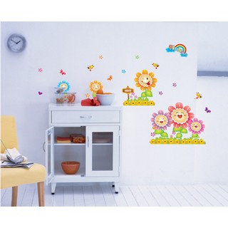 Decal trang trí Hoa Mặt Trời vui vẻ-K53