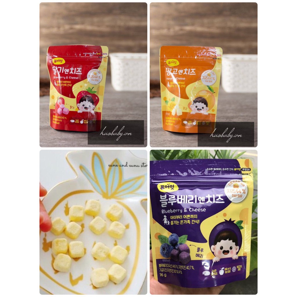 [Haobaby shop] Phô mai hoa quả Naebro Hàn Quốc cho bé 12M ăn dặm