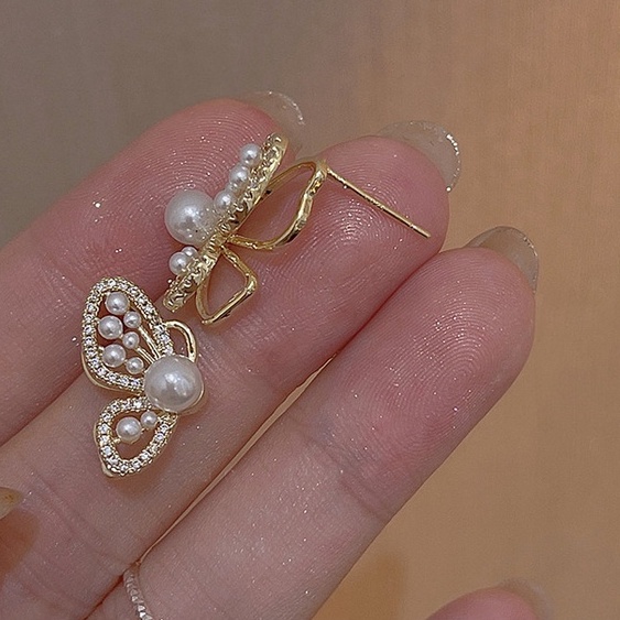 Khuyên tai bướm đậu phối hạt nữ tính cực đẹp BDAU304