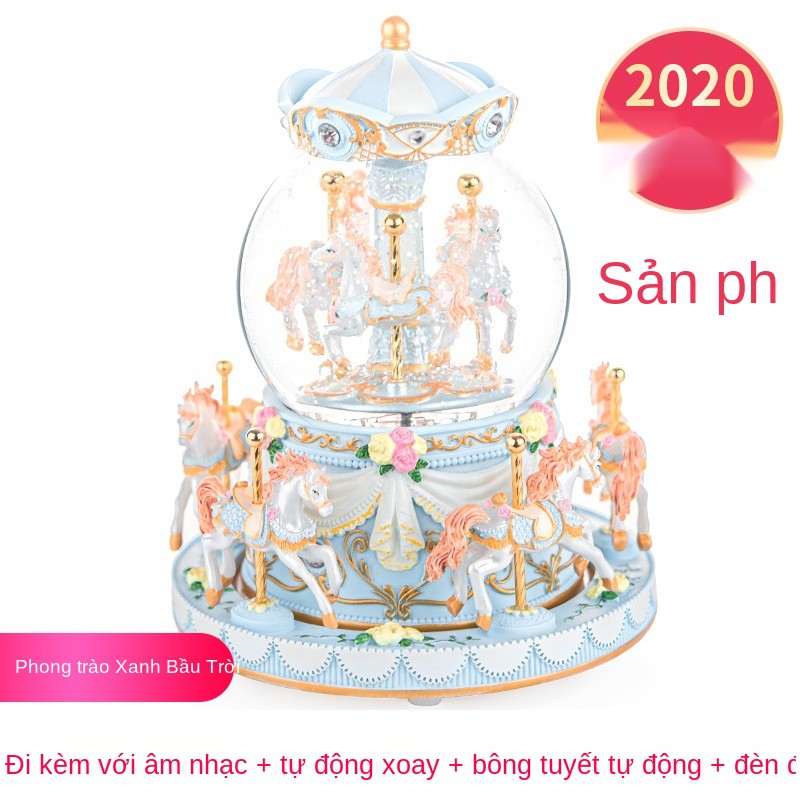 Carousel Music Box Quà tặng sinh nhật bạn gái Cô thực tế Ngày thiếu nhi Hộp nhạc nhỏ