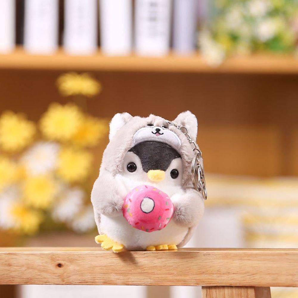 Móc Khóa Hình Chim Cánh Cụt Nhồi Bông Sáng Tạo Giá Đỡ