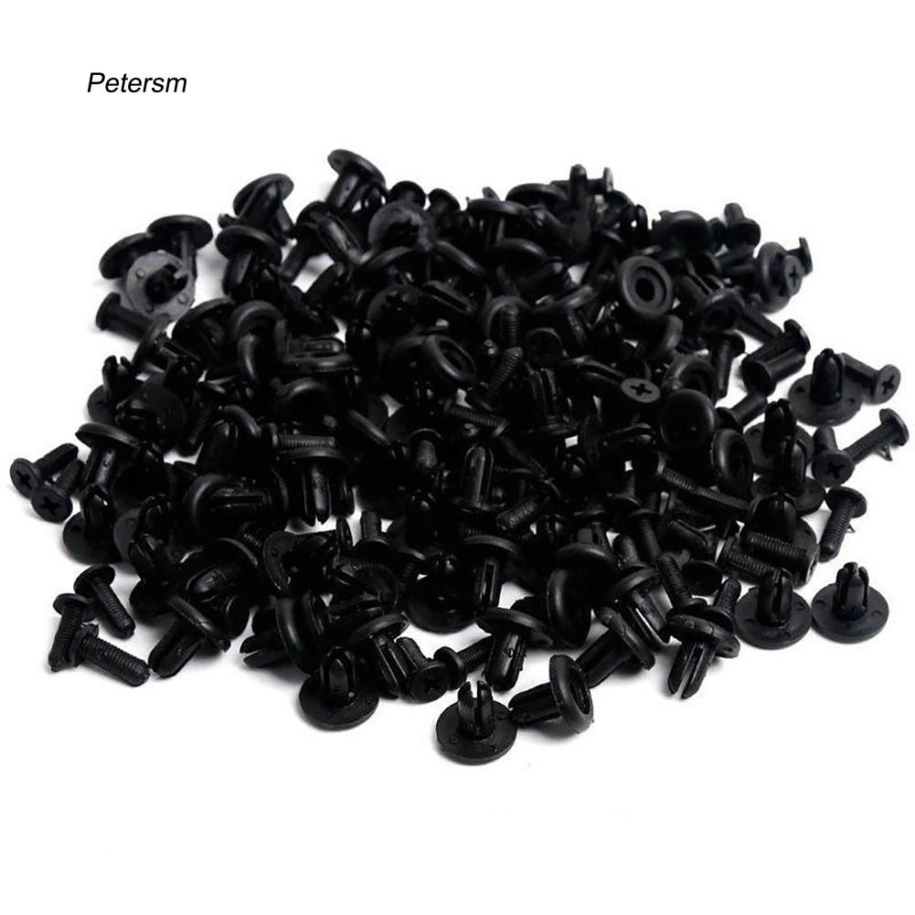 Bộ 100 đinh tán nhựa 6mm chuyên dụng cho xe hơi