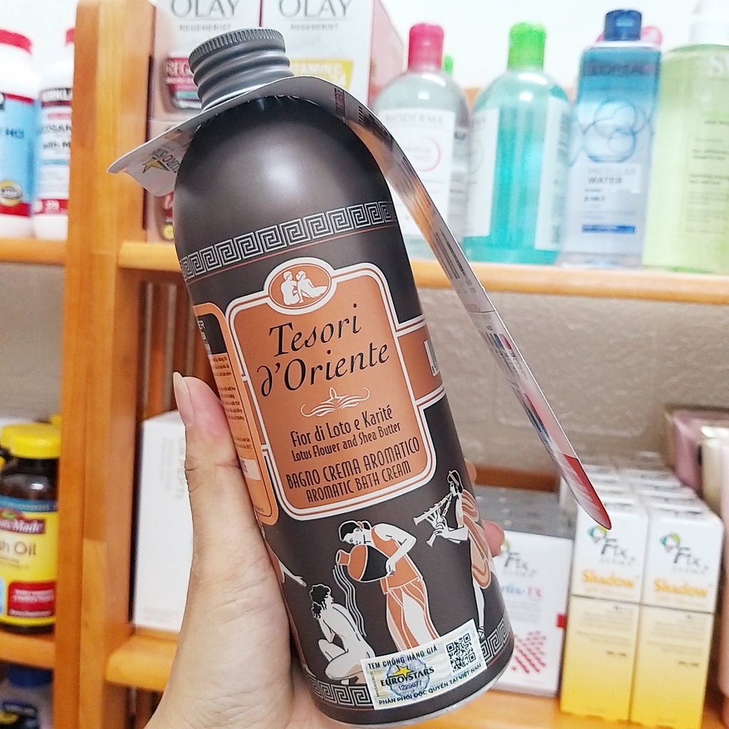 Sữa tắm nước hoa Tesori D'oriente chai nhôm 500ml các mùi hoa sen