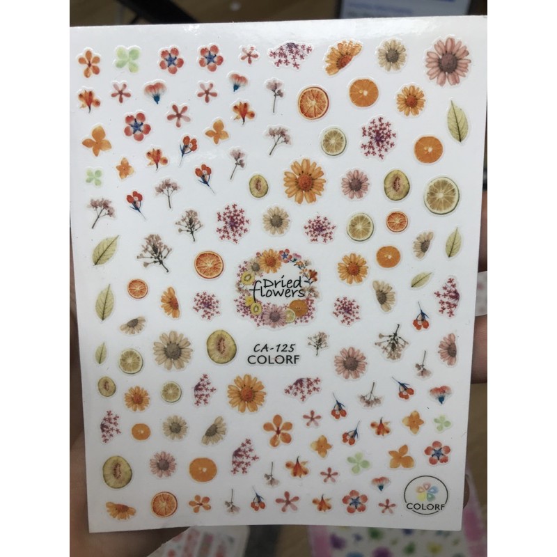 Mẫu dán Hoa (3), stick dán móng tay