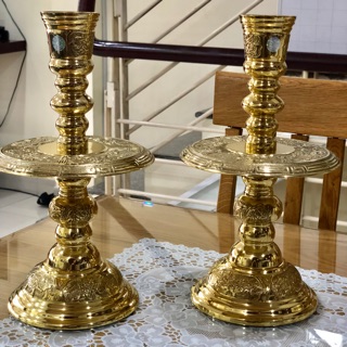 CẶP CHÂN NẾN ĐỒNG CAO 32cm