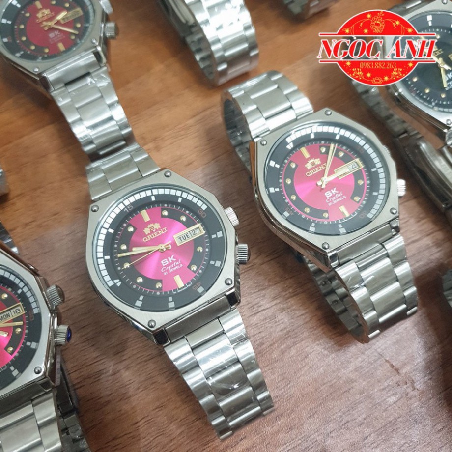 HOT SALE Đồng Hồ Nam Orient SK Mặt Lửa Huyền Thoại Vỏ Bạc Cao Cấp Automatic -  Máy Móc Nguyên Zin 100% HOT SALE