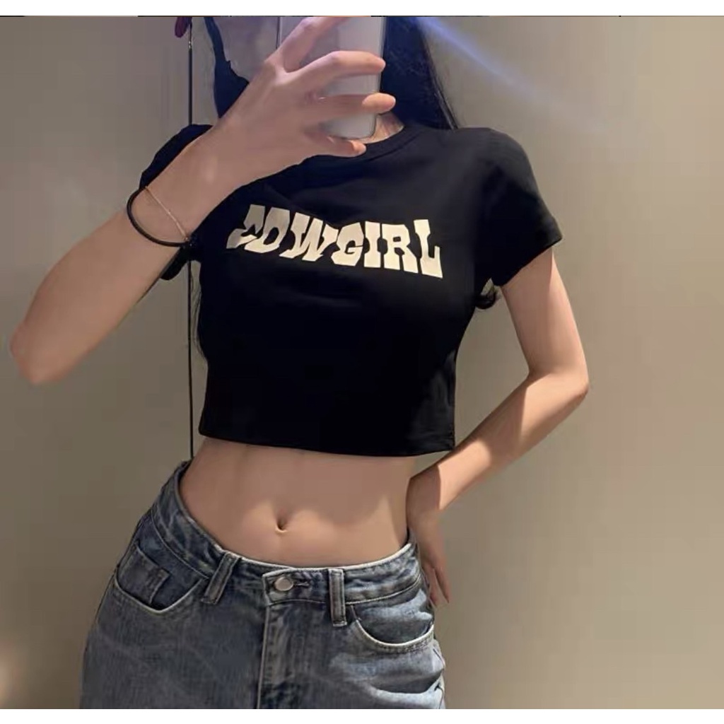 Áo Thun Nữ Croptop COWGIRL_QS QUYEN SHOP