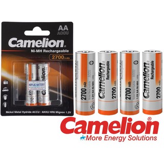4 viên pin sạc AA Accu 2700mAh Ni-MH Rechargeable Battery 1.2V CAMELION