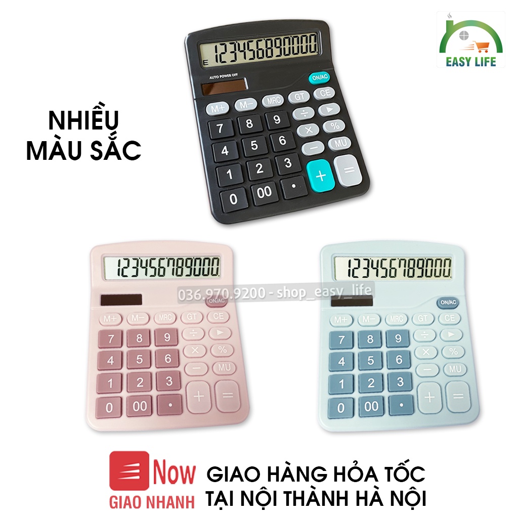 Máy Tính Cầm Tay 12 Số Đa Năng Dùng Pin