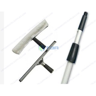 Bộ cây lau vệ sinh kính gồm cây nối dài 1.2 mét + 1 tay gạt kính + 1 đầu lau kính
