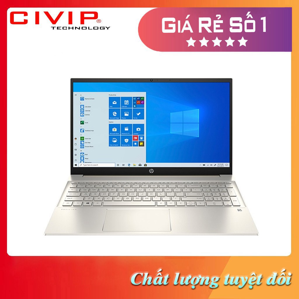 Laptop HP Pavilion 15-eg0006TX i5-1135G7/8GD4/512GSSD/15.6FHD/WL/BT/3C/ALUp/VÀNG/W10SL/OFFICE/2G_MX450_2D9C9PA