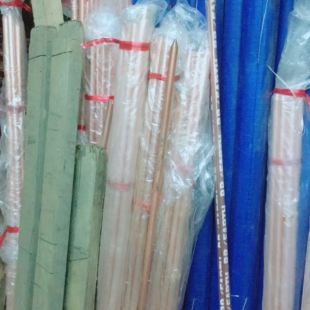 Cọc tiếp địa sắt mạ đồng D16mm/L 1,5m ( Hàng Việt Nam)