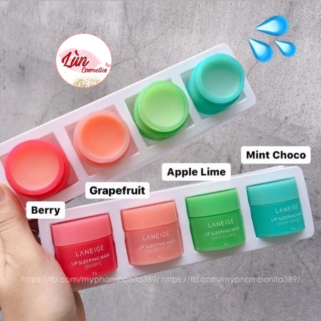 ( sẵn - set ) SET NẠ NGỦ MÔI LIP SLEEPING MASK MINI KIT 8g Hủ | BigBuy360 - bigbuy360.vn