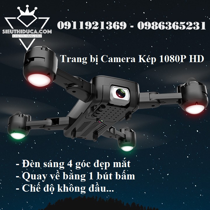 Flycam S36 Trang Bị 2 Camera HD 1080P Pin 2000mAh Bay 18-20 phút
