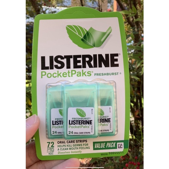 [Hàng Úc] Miếng ngậm thơm miệng Listerine Pocketpaks