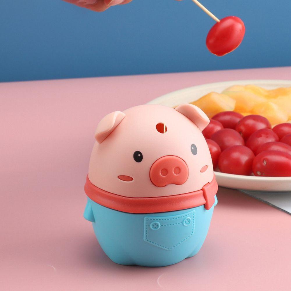 Lọ Đựng Tăm Xỉa Răng Dạng Nhấn Mini Bằng PP Dễ Vệ Sinh Trang Trí Nhà Cửa