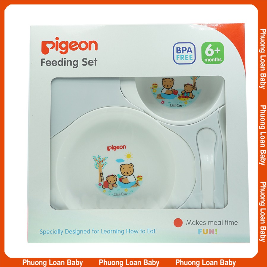 Bộ bát tập ăn dặm Pigeon 4 món