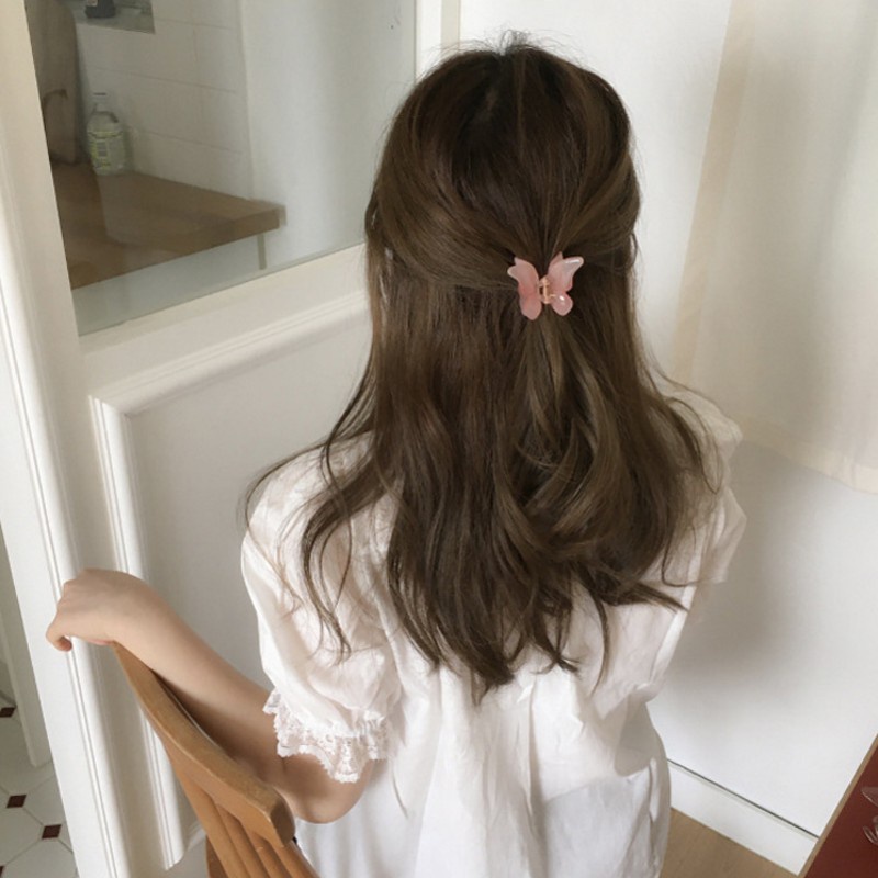 Kẹp Tóc Càng Cua Bằng Acrylic Trong Suốt Kiểu Cổ Điển Thời Trang Ngọt Ngào Cho Nữ