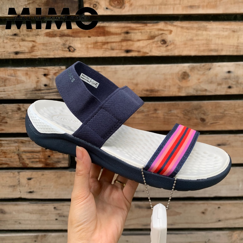 Sandal quai ngang, sandal Literide navy kẻ thời trang êm nhẹ, bền đẹp cho nữ