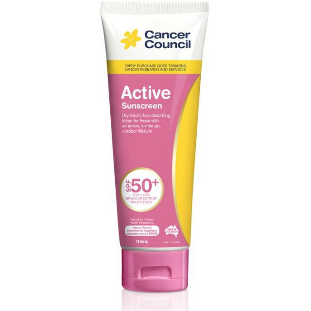 Kem Chống Nắng Cancer Council Cho Người Hoạt Động Ngoài Trời Active Pink SPF50+/PA++++