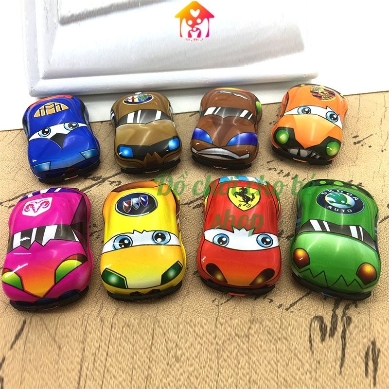 Đồ chơi trẻ em ô tô mini kéo lùi chạy cót nhiều màu chó bé từ 1 đến 4 tuổi