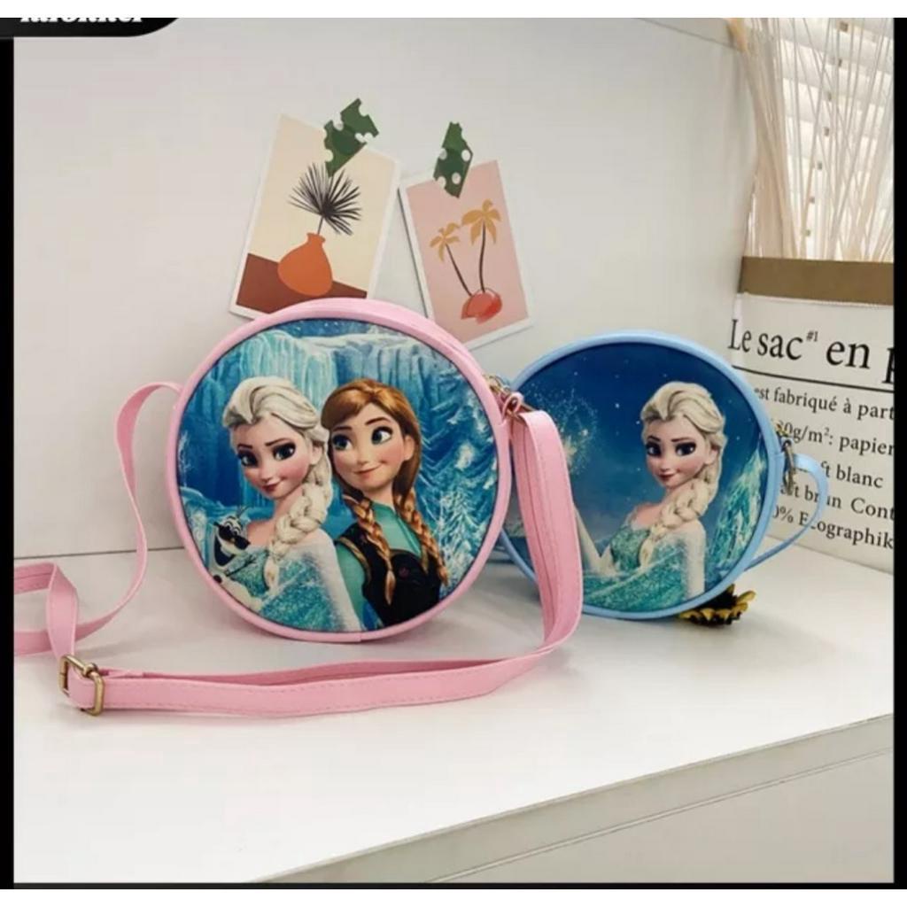 Túi đeo chéo hình công chúa Elsa có dây đeo điều chỉnh được dành cho bé gái