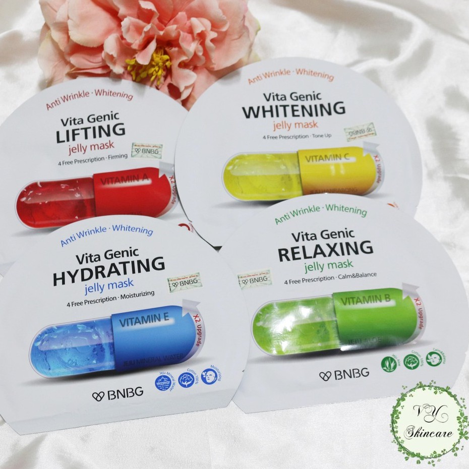 Mặt Nạ BNBG Vita Genic Jelly Mask VÀ Vita Cocktail Foil Mask (1 miếng )