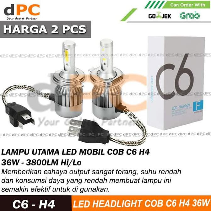 Đèn Pha Led Cob C6 H4 36w - 3800lm Hi / Lo 1 Cho Xe Hơi