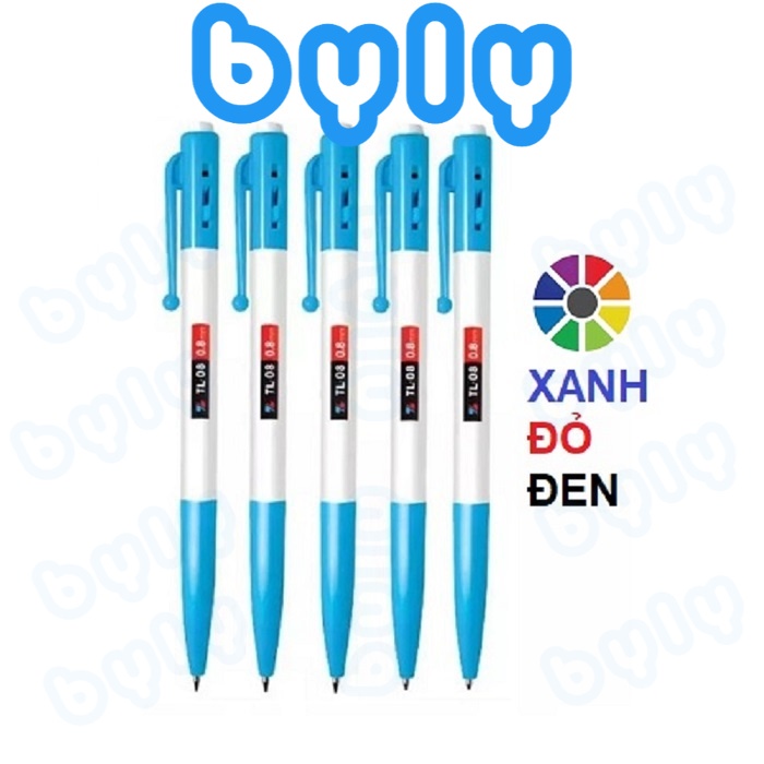 Bút bi bấm 𝑻𝒉𝒊𝒆̂𝒏 𝑳𝒐𝒏𝒈 ngòi 0.8mm TL-08, sản phẩm chính hãng