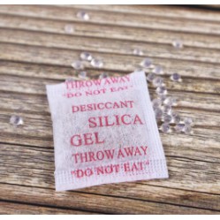 Bịch Hạt chống ẩm 1kg silica gel looại 1g/ gói ( hút ẩm chống ẩm, khử mùi, bảo quản thực phẩm)