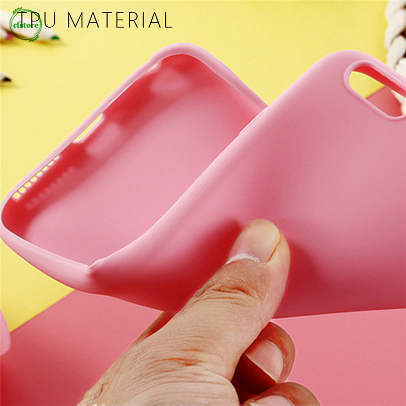 ốp điện thoại Nhựa Dẻo Màu Trơn Thanh Lịch Cho Iphone