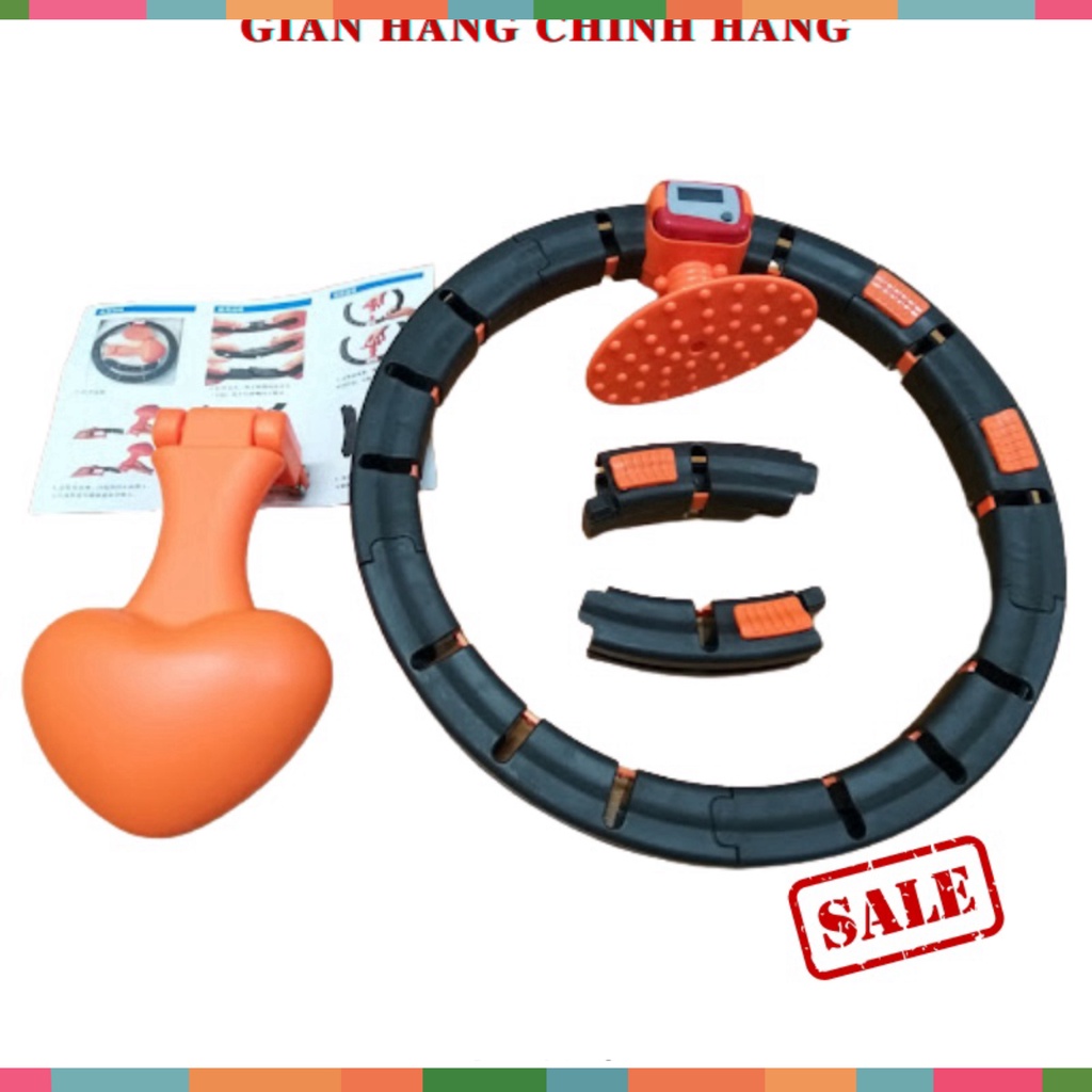 Vòng lắc eo giảm mỡ tự động nhập khẩu - Chính hãng HuLa Hoop chỉnh cân nặng vòng eo - Đồng hồ điện tử tự động đếm số