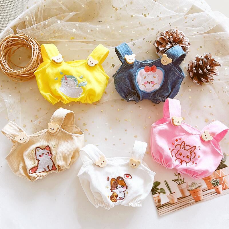 Quần Yếm Cotton 20cm Kiểu Dáng Hoạt Hình Dễ Thương Cho Búp Bê