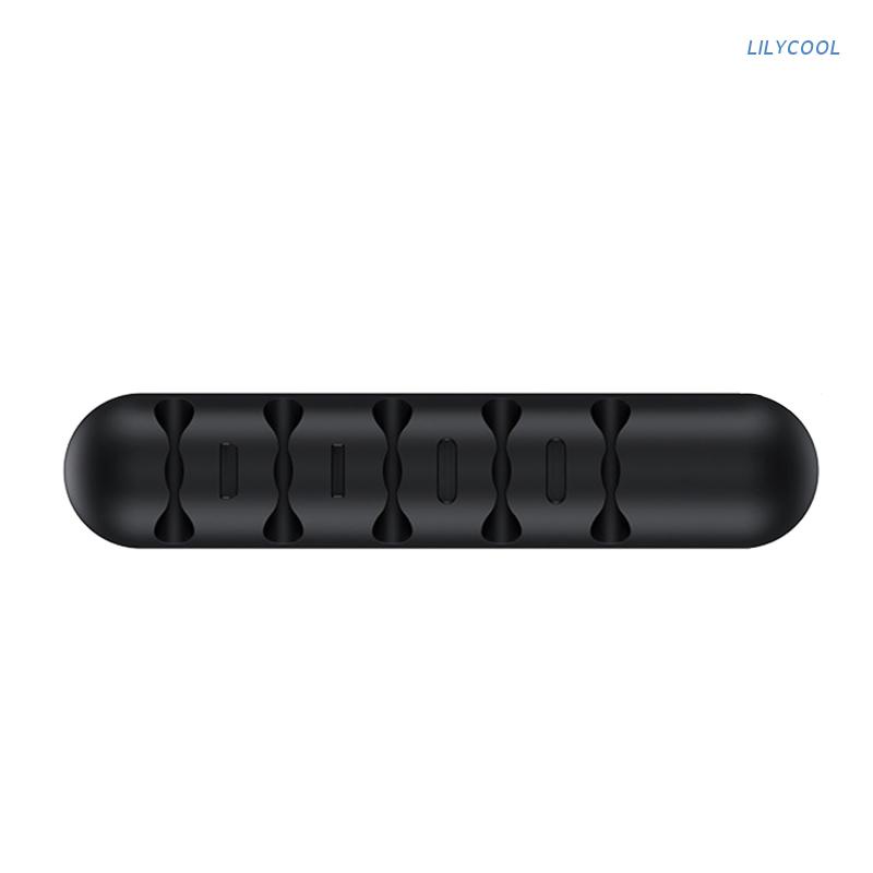 Kẹp cố định dây cáp sạc điện thoại bằng silicon hít nam châm tiện dụng cho phòng ngủ/văn phòng